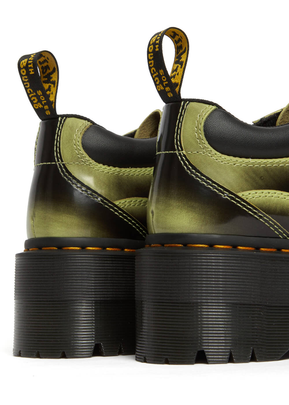 Dr. Martens 5i Quad Max Leather Platform Schuhe Lime Green www.succubus